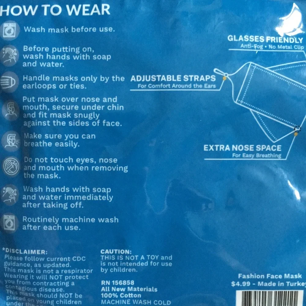 😷 Unisex Face Mask